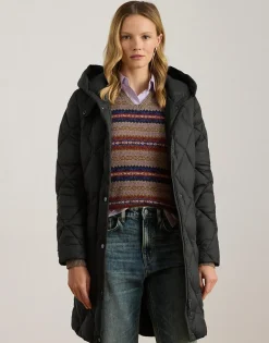 Hooded Diamond-Quilted Down Coat>Lauren Ralph Lauren Hot