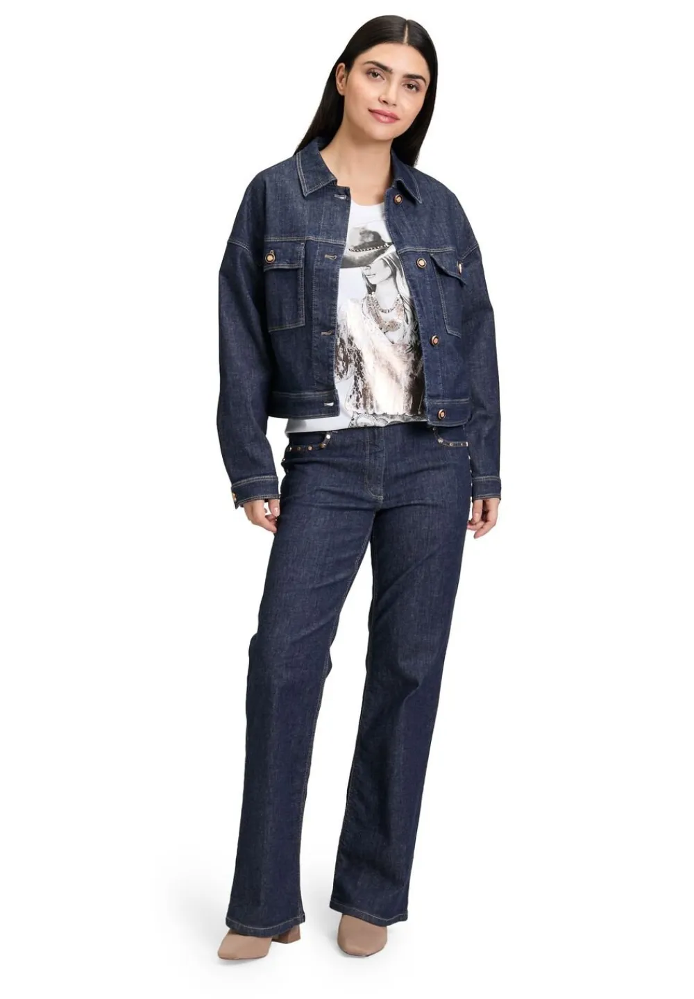 Betty Barclay Hose Jeans 1/1 LA Blå Sale