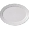 Royal Copenhagen HVID HALVBLONDE OVAL TALLERKEN 28 CM