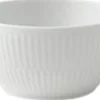 Royal Copenhagen Hvid Riflet 15 cl. sukkerskål Outlet