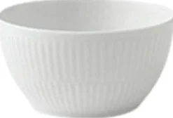 Royal Copenhagen Hvid Riflet 15 cl. sukkerskål Outlet