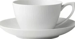 Hvid Riflet 28 cl. tekop>Royal Copenhagen Best