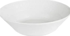 Hvid Riflet 17 cm. dyb tallerken>Royal Copenhagen Outlet