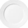 Hvid Riflet 22 cm. tallerken>Royal Copenhagen