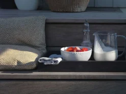 Royal Copenhagen Hvid Riflet Halvblonde 15 cm Skål Clearance