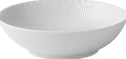 Royal Copenhagen Hvid Riflet Halvblonde 1,1 l. skål Clearance