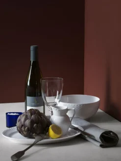 HVID RIFLET HALVBLONDE SKÅL 18 CM>Royal Copenhagen Discount