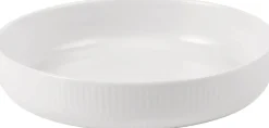 Royal Copenhagen Hvid Riflet ovnfast fad rundt 18,5 cm. Sale
