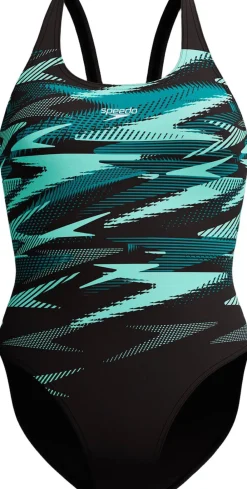 Speedo Hyperboom Placement Muscleback Badedragt Blå Outlet