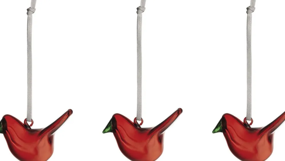 Iittala mini glasfugle 3-pak rød