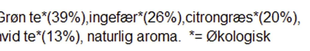 Chaplon Ingefær og lemon te økologisk 100g