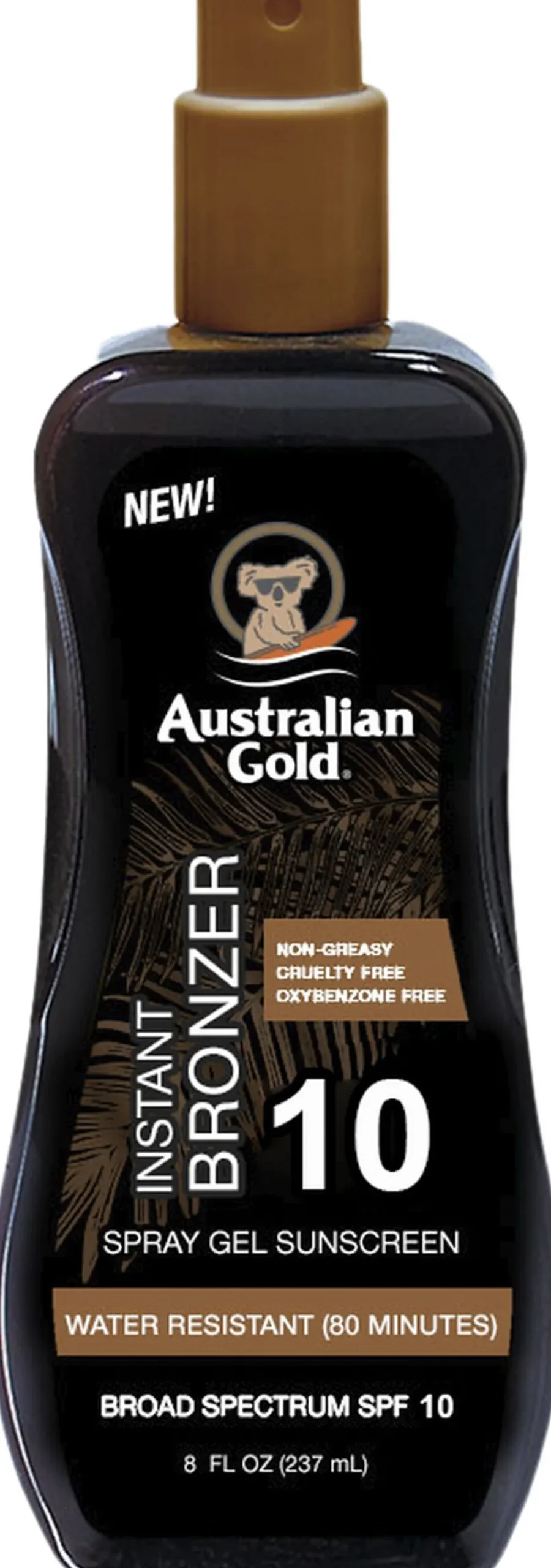 Australian Gold Instant Bronzer Spraygel SPF 10 New