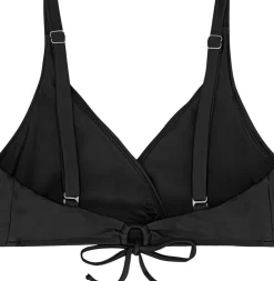 Cartel Copenhagen Istana draperet bikini top Black Best