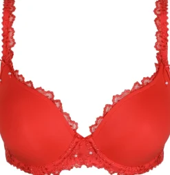 Marie Jo Jane hjerteformet bh med vattering R&oslash;d Hot