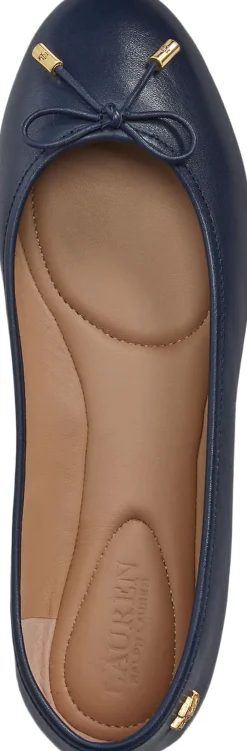 Dame Lauren Ralph Lauren Jayna Nappa Leather Flat