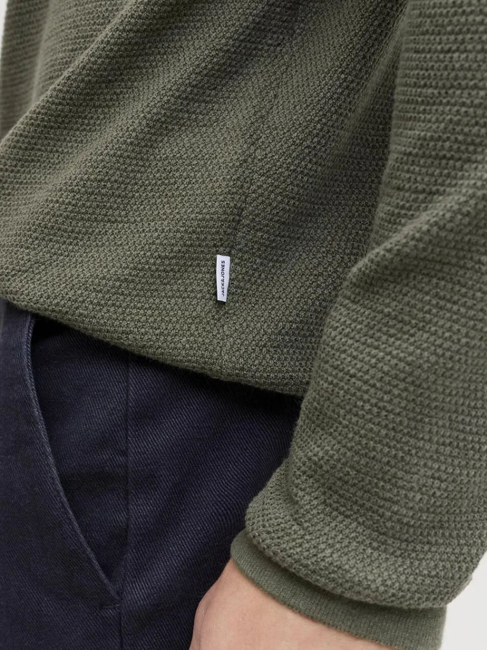 Jack & Jones JJEGEORGE KNIT CREW NECK NOOS Dusty olive Best