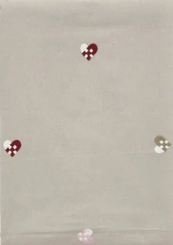 Södahl Juledug 140x320 Christmas Hearts Embroidery Rose Outlet