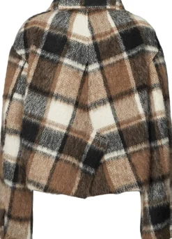 Rabens Saloner Jumbo check jacket - Ehsan Brown check Discount