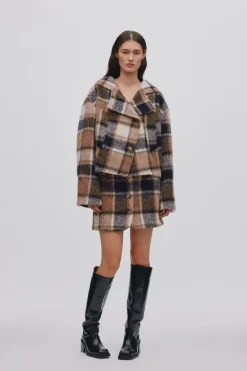 Dame Rabens Saloner Jumbo check short skirt - Olympia