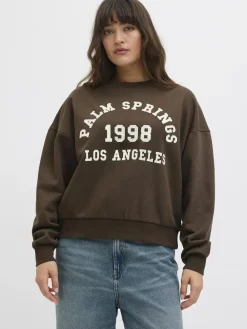 JJXX JXMERLE RLX SHORT LS CREW SWT LN Bracken/palm springs Outlet