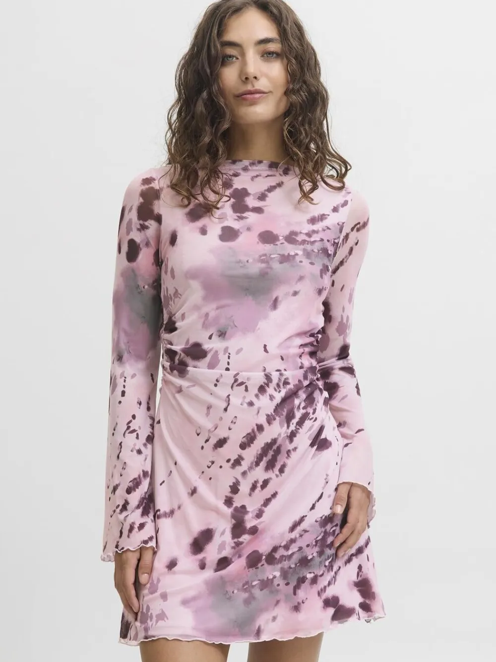 JXMINNA MESH LS DRESS WVN SN>JJXX Online