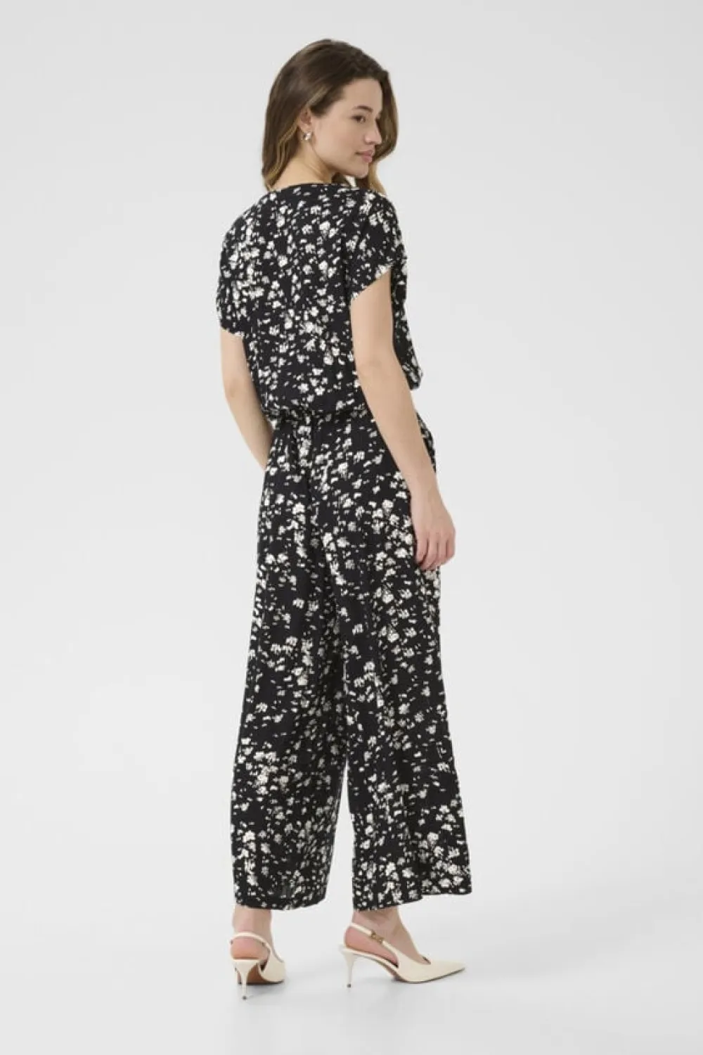 Kaffe KAbeathe Jumpsuit Black / chalk graphic Outlet