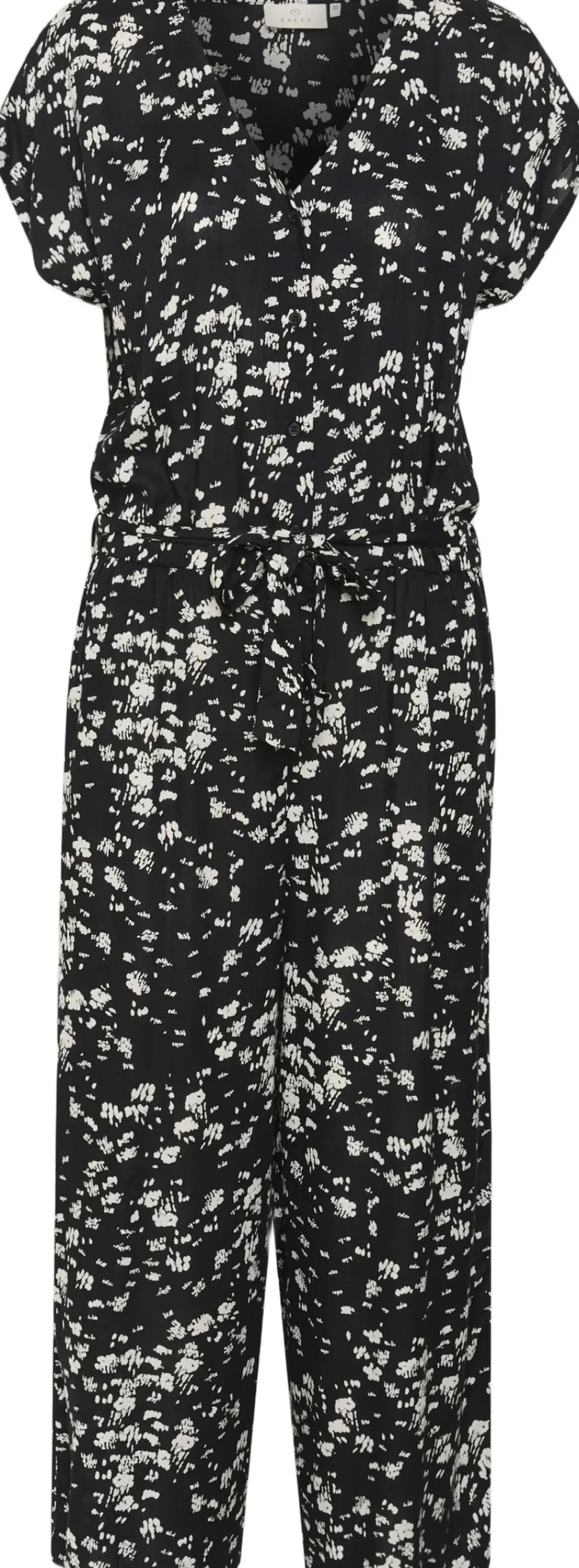 Kaffe KAbeathe Jumpsuit Black / chalk graphic Outlet