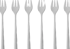 Gense Kagegaffel Fuga 15,5 cm 6 stk. Mat/Blankt stål