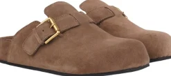 KAMAKURA - SILK COW SUEDE MULES WITH BUCKLE>Lovelies Best