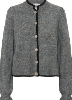 Karen by Simonsen KBEbbie Contrast Cardigan Opal gray melange