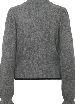 Karen by Simonsen KBEbbie Contrast Cardigan Opal gray melange
