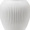 Knabstrup, vase, riller hvid, 12,5 cm>Knabstrup Keramik New