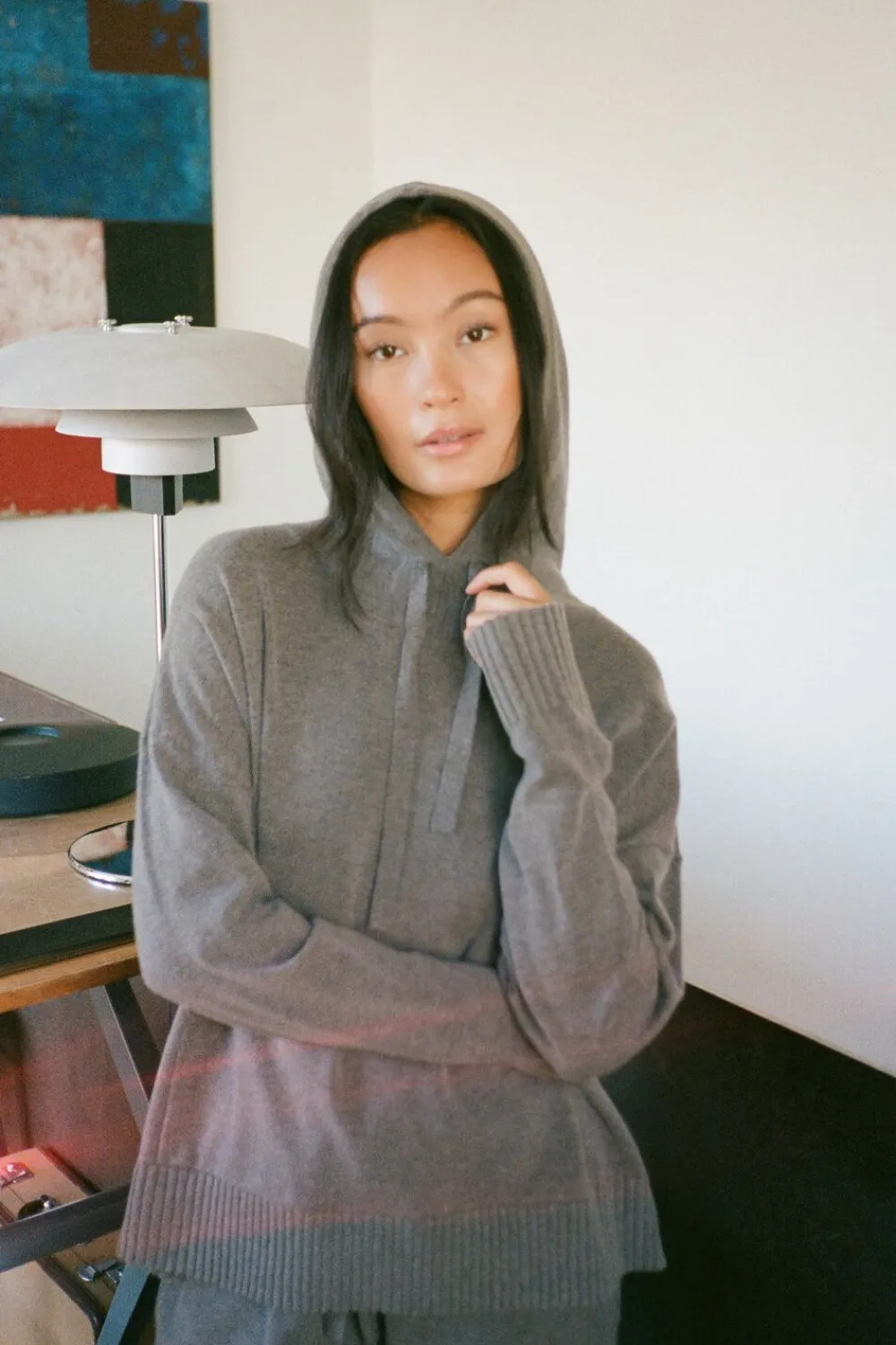 Knit lounge over size hoodie - Hele>Rabens Saloner New