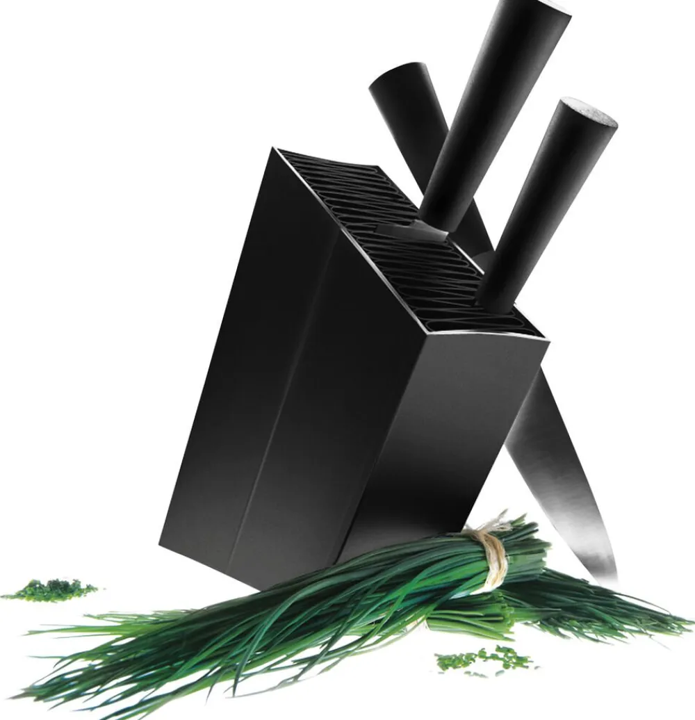 Knivblok skrå black>Eva Solo Outlet