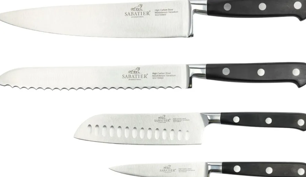 Lion Sabatier Knivsæt Licorne 4 dele Stål/Sort