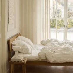 Nordisk Tekstil Økologisk sengelinned Bristol Hvid/brun Hot