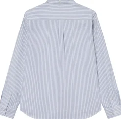 Les Deux Konrad Striped Oxford Shirt Allure blue Sale