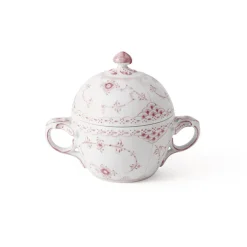 Royal Copenhagen Koral Musselmalet Halvblonde Sukkerskål med låg 20 cl