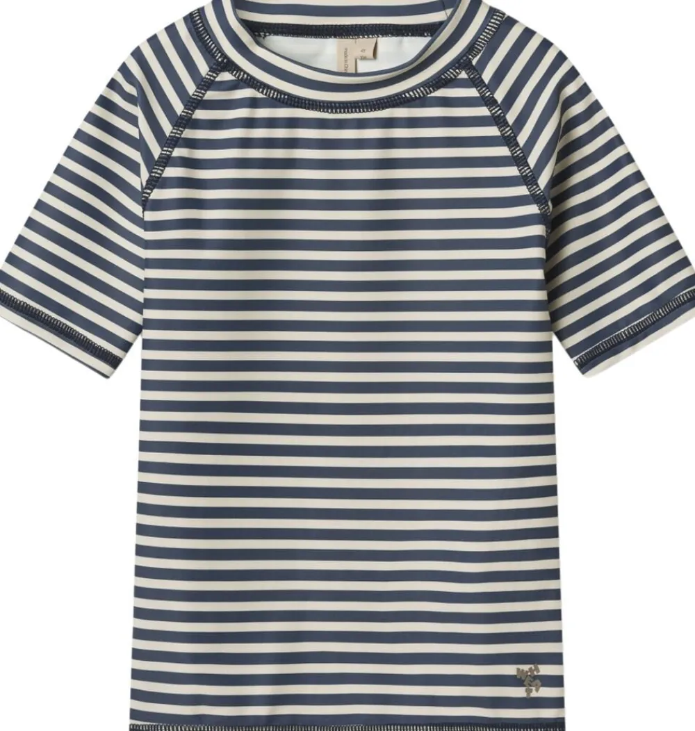 Wheat Kortærmet Bade T-shirt Jackie Blue stripe