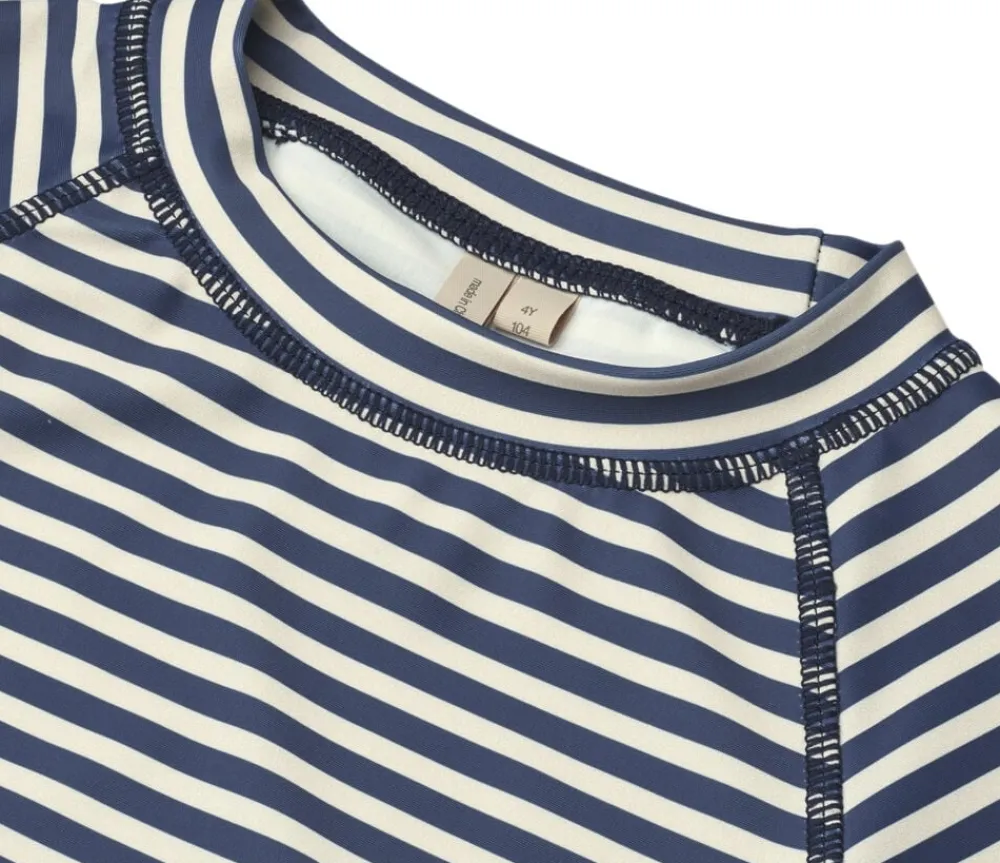 Wheat Kortærmet Bade T-shirt Jackie Blue stripe