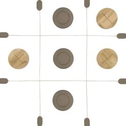 Moments of play Kryds og bolle 90 x 90 cm Grå/Brun Gummitræ Sale