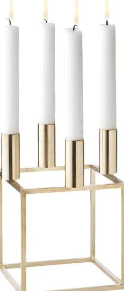 Audo Copenhagen Kubus 4, Candle Holder, Gold-plated
