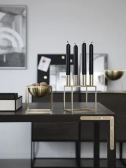 Audo Copenhagen Kubus 4, Candle Holder, Gold-plated