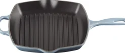 Le Creuset Kvadratisk Grillpande 26 cm Chambray Discount