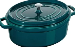 Staub La Cocotte Cocotte 37 cm / 8 l, Oval, La-Mer-Turkis-Blågrøn, Sale