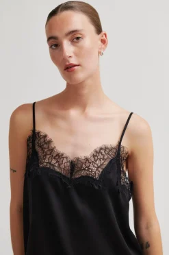 Second Female Lacia Strap Top Black New