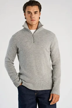 Lambswool half zip knit><noscript><img width=