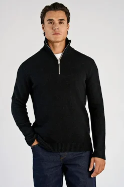 Lindbergh Lambswool half zip knit