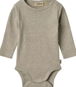 Wheat Langærmet Rib Body Spencer Gravel melange Discount