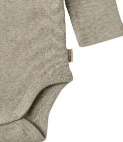 Wheat Langærmet Rib Body Spencer Gravel melange Discount